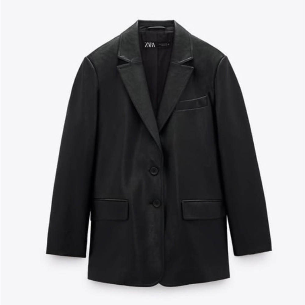 Zara Leather Blazer